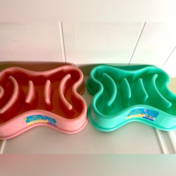 Slow Feed Pet Bowl set of 2.